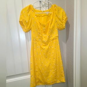 GB Gianni Bini Yellow Button Down Dress